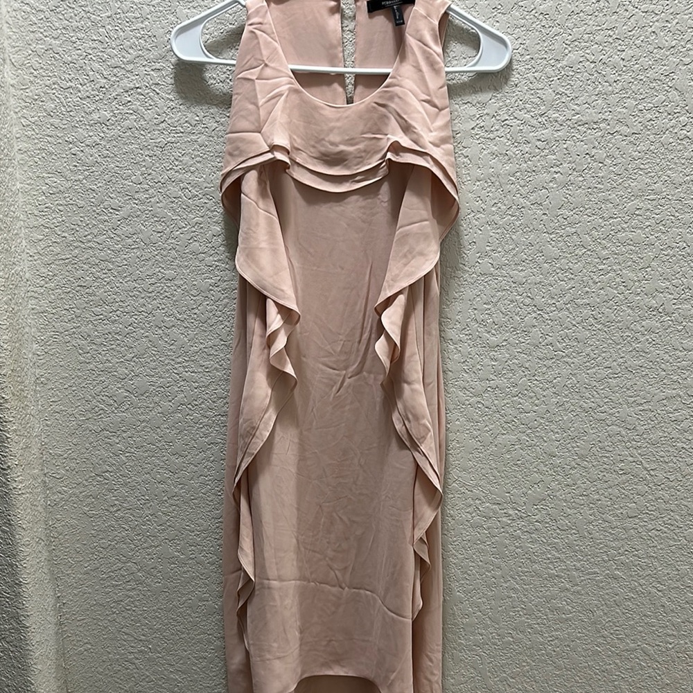 BCBG Pink Ruffled Halter Sundress